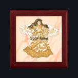 Summer Christian angel Gift Box<br><div class="desc">Summer Angel Jewellery Box, Angel t-shirts and Angel gifts by ArtMuvz Illustration. Charming matching Summer Angel t-shirt, tote bag, mug, hat. Angel gifts are a thoughtful and meaningful way to show someone you care. Whether you're looking for a gift for a friend, family member, or loved one, there's an angel...</div>