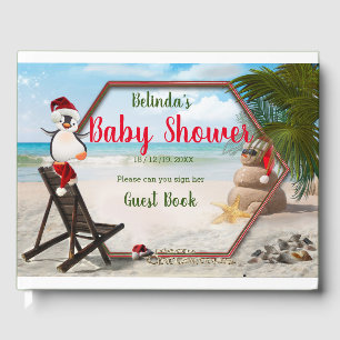Summer Christmas Baby Shower Guest Book
