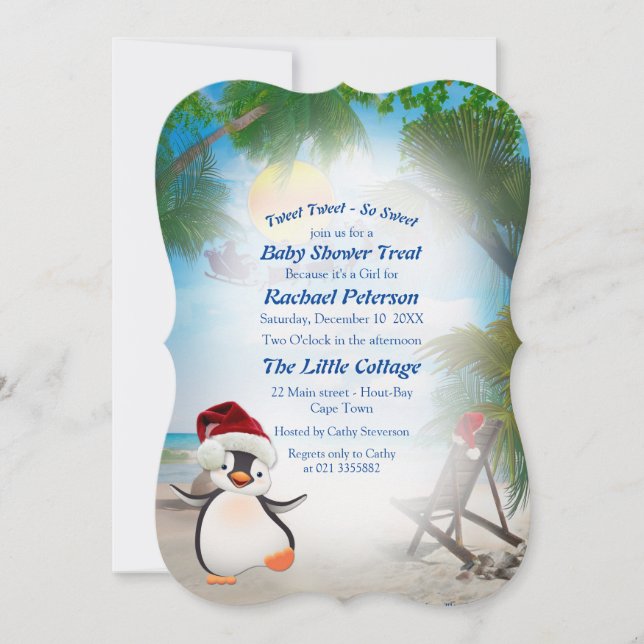 Summer Christmas Baby Shower Invitation (Front)