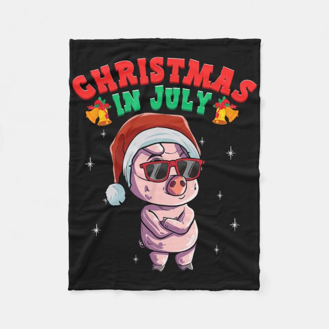 Summer Christmas In July 1  Fleece Blanket (Front)