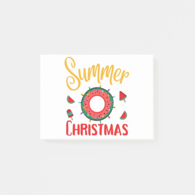 Summer Christmas July Post-it Notes (Front)
