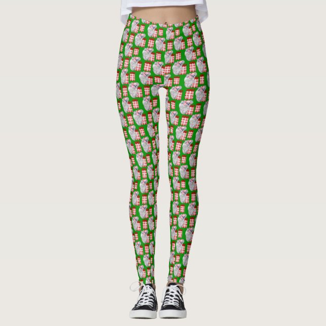 Summer Christmas Koalas Green Leggings (Front)