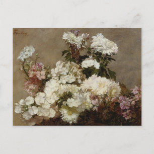Summer Chrysanthemum & Larkspur by Henri Latour Postcard