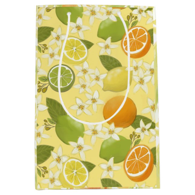 Summer Citrus and Blossoms Gift Bag (Front)