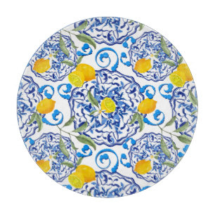 Summer citrus,boho ,bohemian,floral Mediterranean Cutting Board