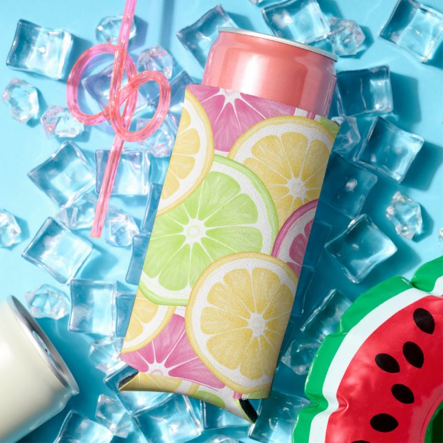Summer Citrus Can Coozie | Seltzer - Bottle - Can (In Situ Summer)
