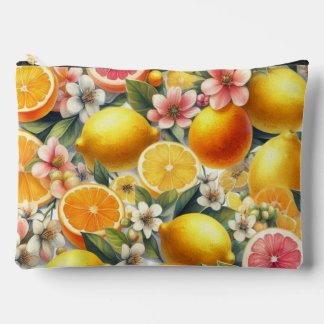 SUMMER CITRUS FRUITS AND BLOSSOMS ACCESSORY POUCH