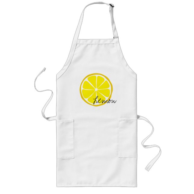 Summer Citrus Lemon Arpon Long Apron (Front)