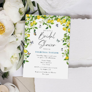 Summer Citrus Lemon Bridal Shower Invitation