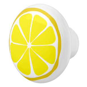 Summer Citrus Lemon Ceramic Knob