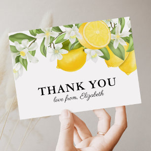 Summer Citrus Lemon Thank You Card