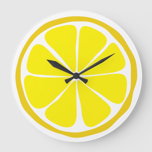 Summer Citrus Lemon Wall Clock (Front)