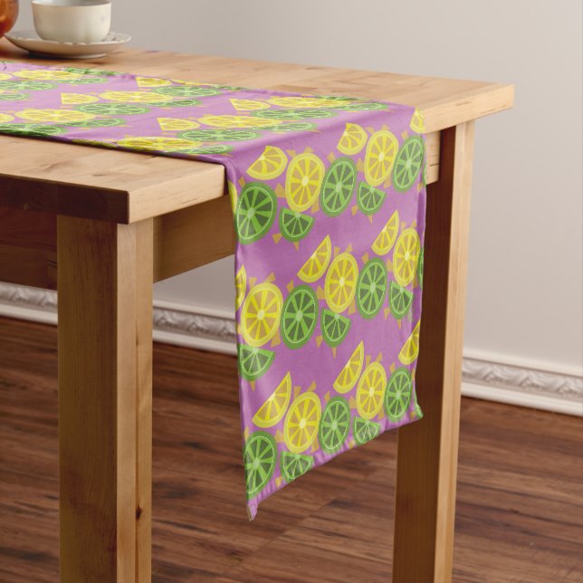 Summer Citrus Lilac Table Runner (In Situ)