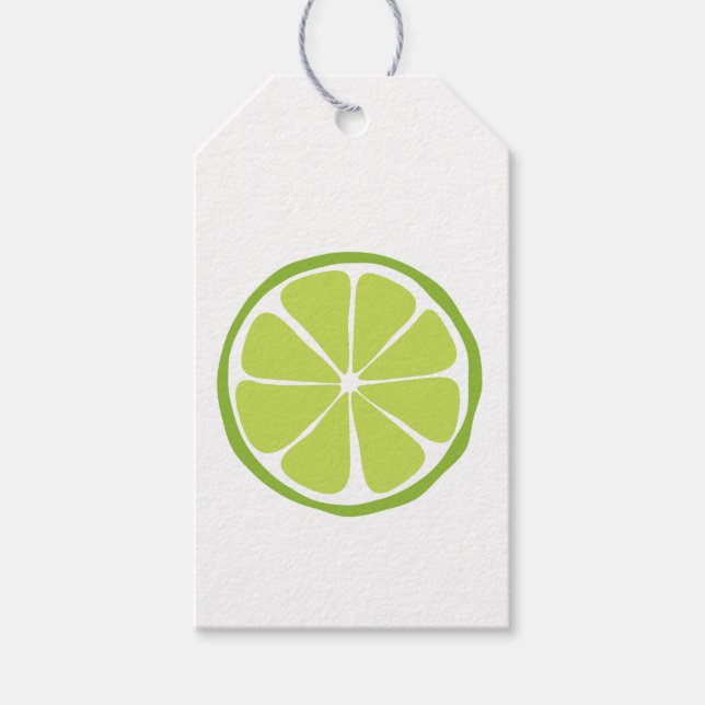 Summer Citrus Lime  Gift Tags (Front)