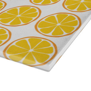 Summer Citrus Orange Glass Cutting Board