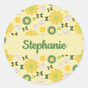 Summer Citrus Personalised Sticker 