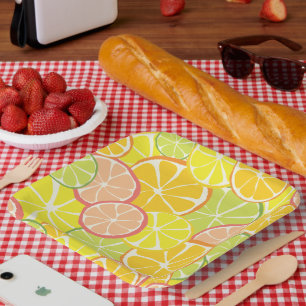 Summer Citrus Slice Paper Plate