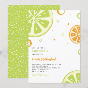 Summer Citrus Slices Baby Shower Invitation