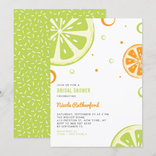 Summer Citrus Slices Bridal Shower Invitation