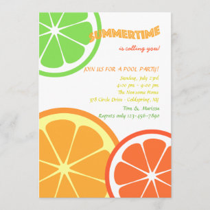 Summer Citrus Slices Invitation