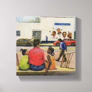 Summer City Stoop 2000 Canvas Print