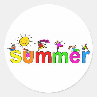 Summer Classic Round Sticker