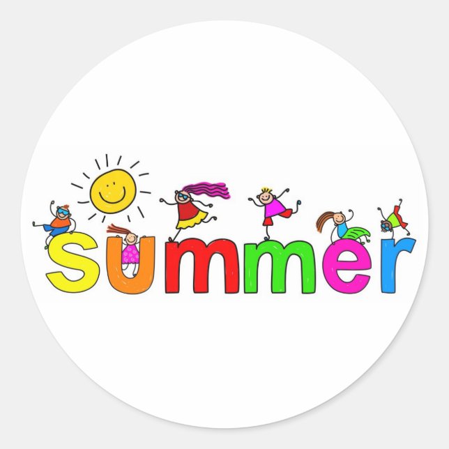Summer Classic Round Sticker (Front)
