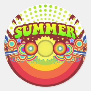 Summer Classic Round Sticker