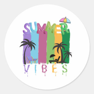 Summer Classic Round Sticker