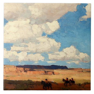 “Summer Cloud” Western Art by Edgar Payne Tile
