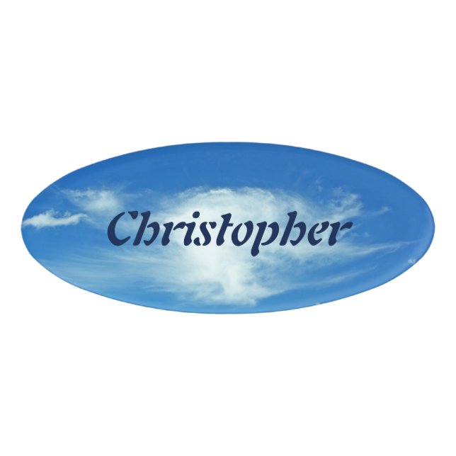 Summer Clouds Name Tag (Front)