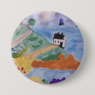Summer Coast & Flowers 7.5 Cm Round Badge