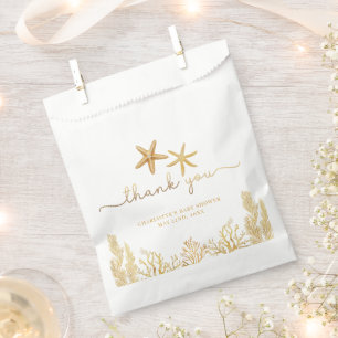 Summer Coastal Starfish Baby Shower Thank You Favour Bags