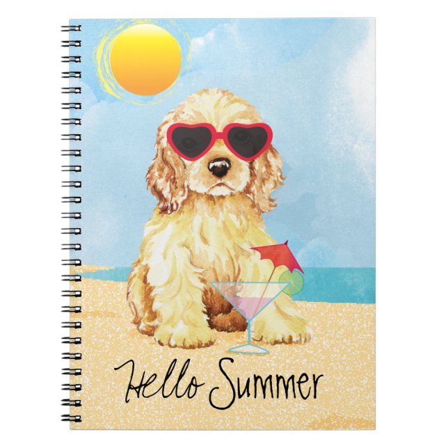 Summer Cocker Spaniel Notebook (Front)