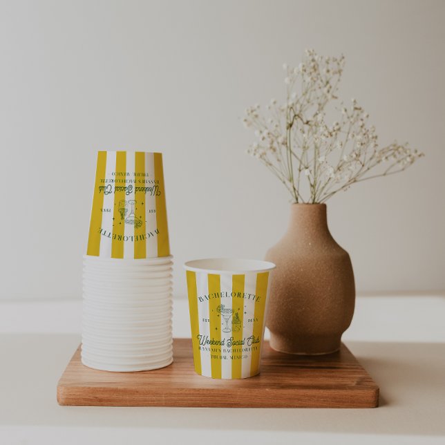 Summer Cocktail Club | Bachelorette Paper Cups (Creator Uploaded)