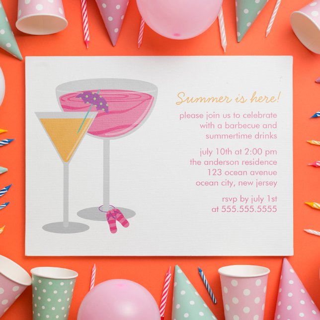 Summer Cocktail Party Invitations (Creator Uploaded)