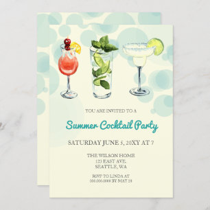 Summer Cocktail party Invitations