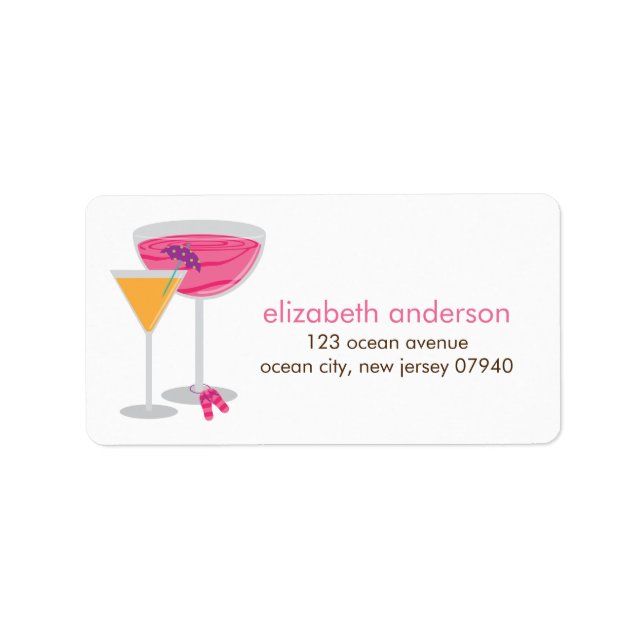 Summer Cocktails Address Labels (Front)