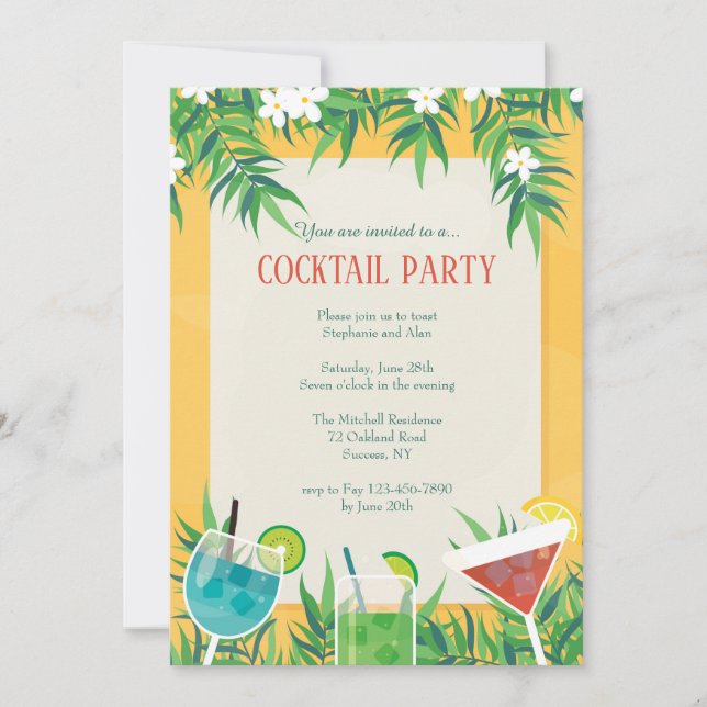 Summer Cocktails Invitation (Front)