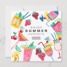 Summer Cocktails Invitations