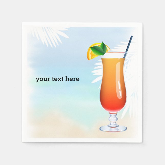 Summer Cocktails Napkin (Front)