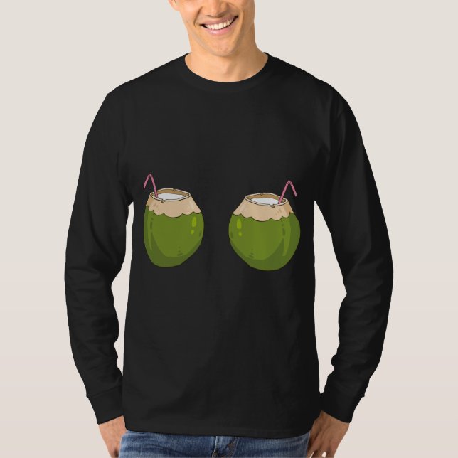 Summer Coconut Bra Funny Coconut T-Shirt (Front)