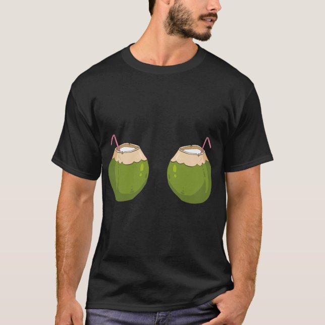Summer Coconut Bra Funny Coconut T-Shirt (Front)
