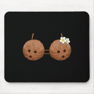 Summer Coconut Bra Halloween Costume Hawaii Aloha Mouse Mat