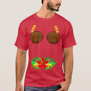 Summer Coconut Bra Halloween Costume Hawaii Aloha  T-Shirt