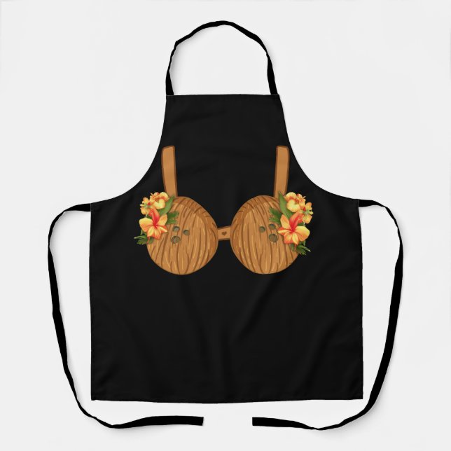 Summer Coconut Bra Halloween Costume Hawaii Hawaii Apron (Front)