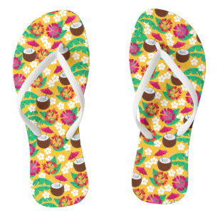 Summer coconuts flip flops