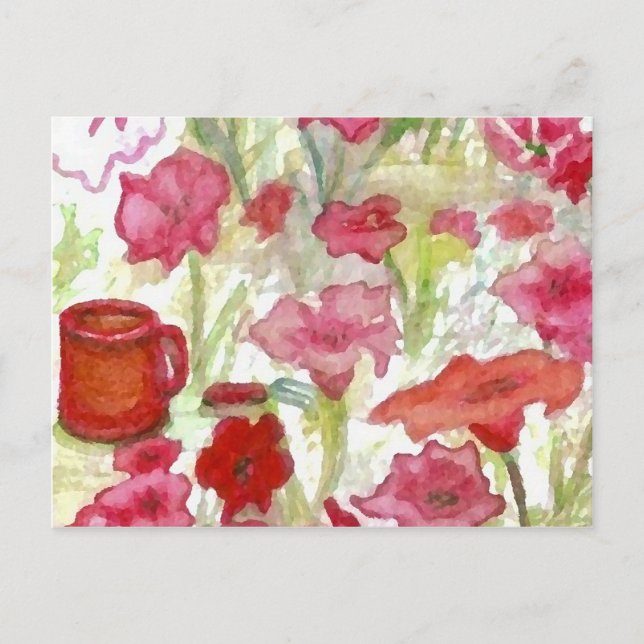 "Summer Coffee"  CricketDiane Art Postcard (Front)