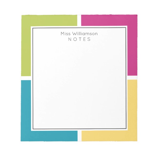 SUMMER COLORS Personalised Notepad (Front)