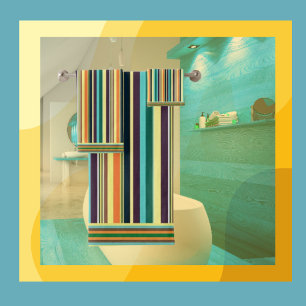 Summer Colors Stripes  Bath Towel Set